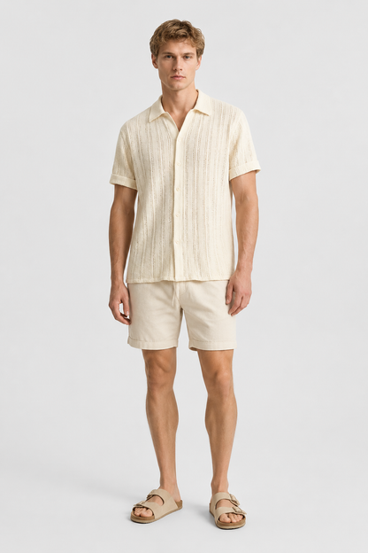 Herre Afslappede Shorts Med Snøre Talje Og Let Sommerkomfort