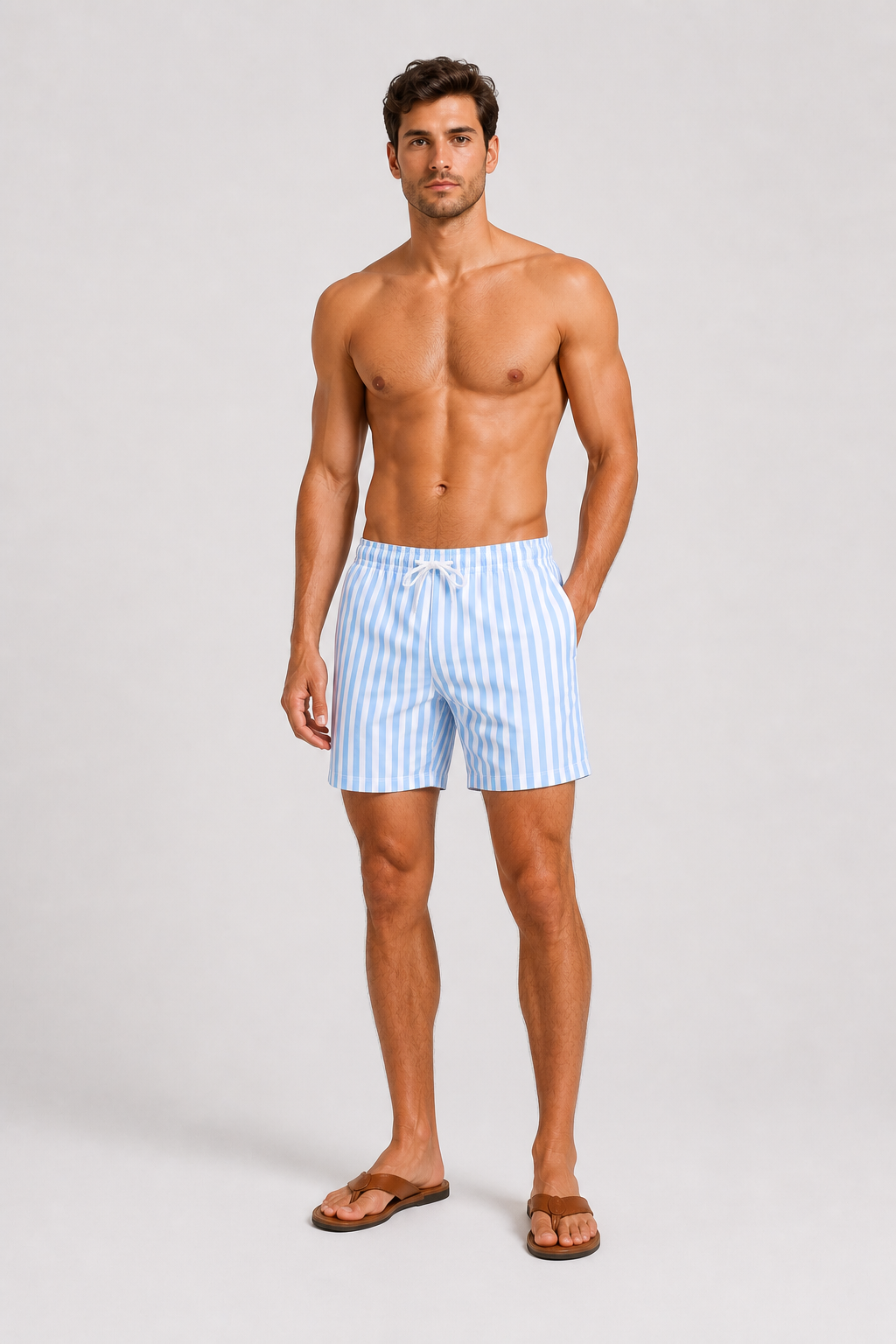 Bade Shorts Stribet Struktur Let Pasform