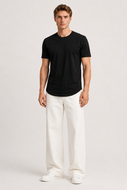 Herre Essential T-Shirt I Bomuldsblanding Med Komfortabel Slim Fit