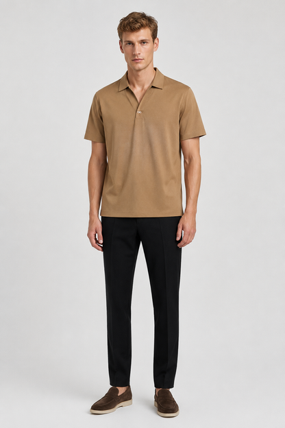 Polo Sæt Let Struktur Regular Fit med Tapered Bukser