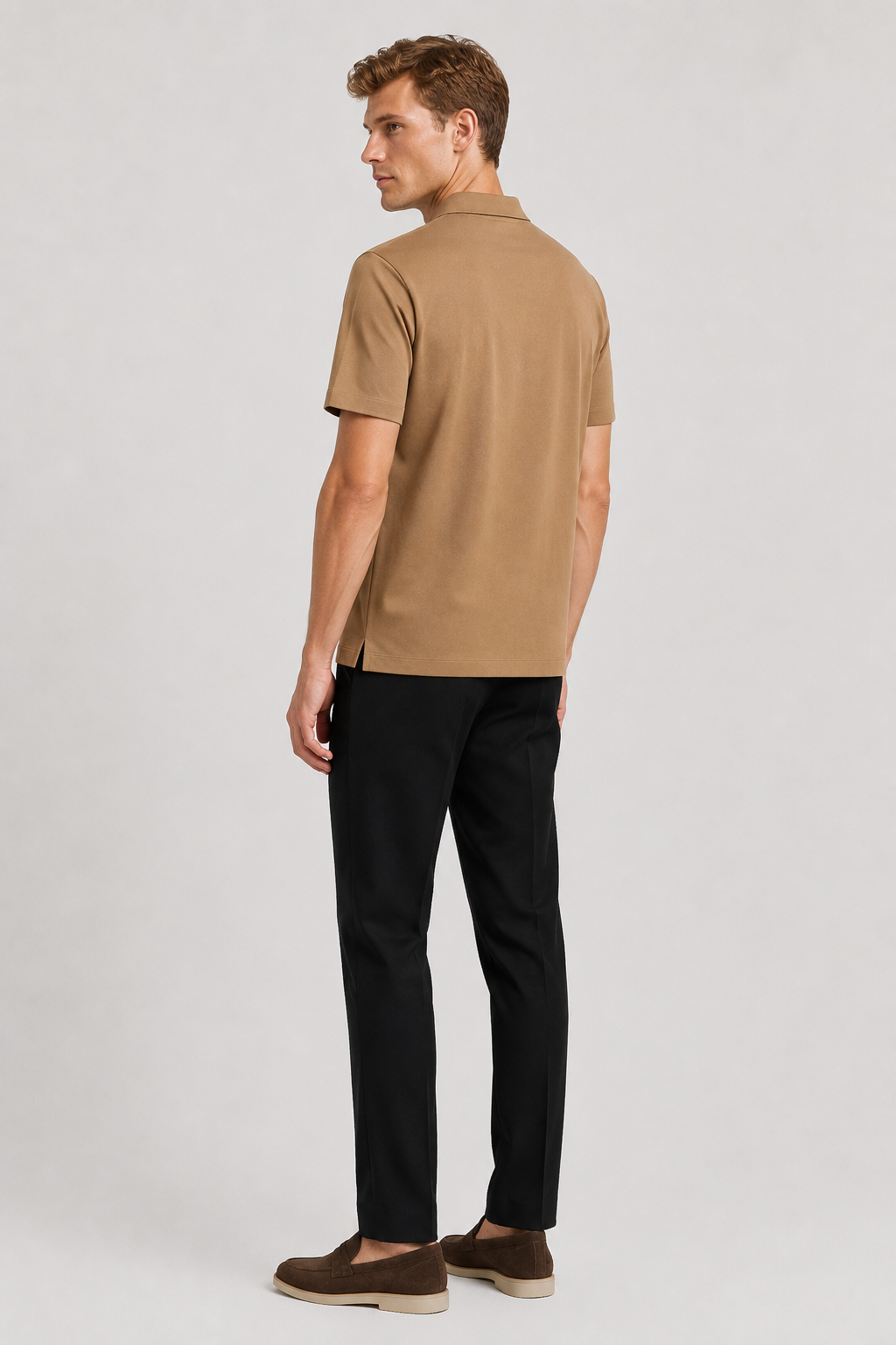 Polo Sæt Let Struktur Regular Fit med Tapered Bukser