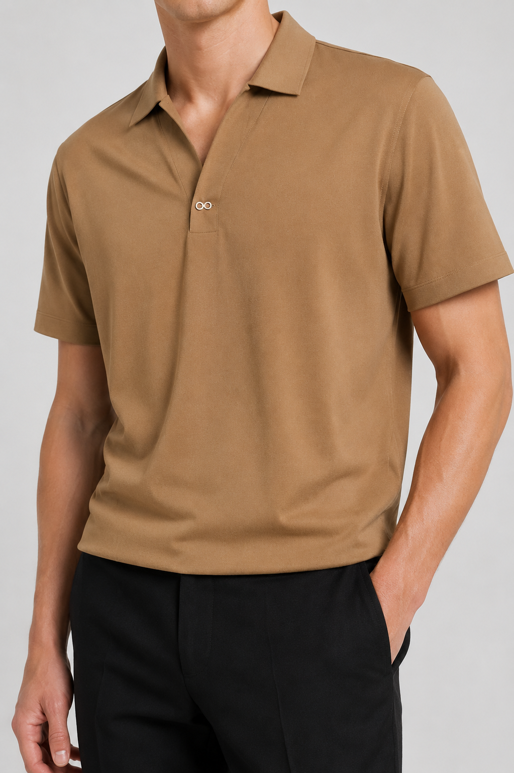 Polo Sæt Let Struktur Regular Fit med Tapered Bukser