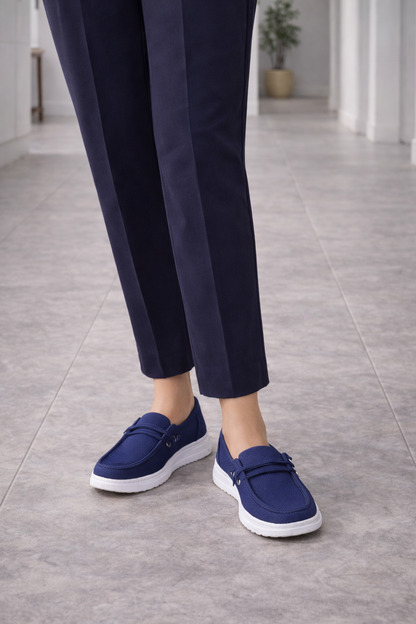 Dame Slip-on Loafers Med Dekorativ Rem – Klassiske Sko Til Kontor, Hverdagsbrug, Business Og Smart Casual Stil