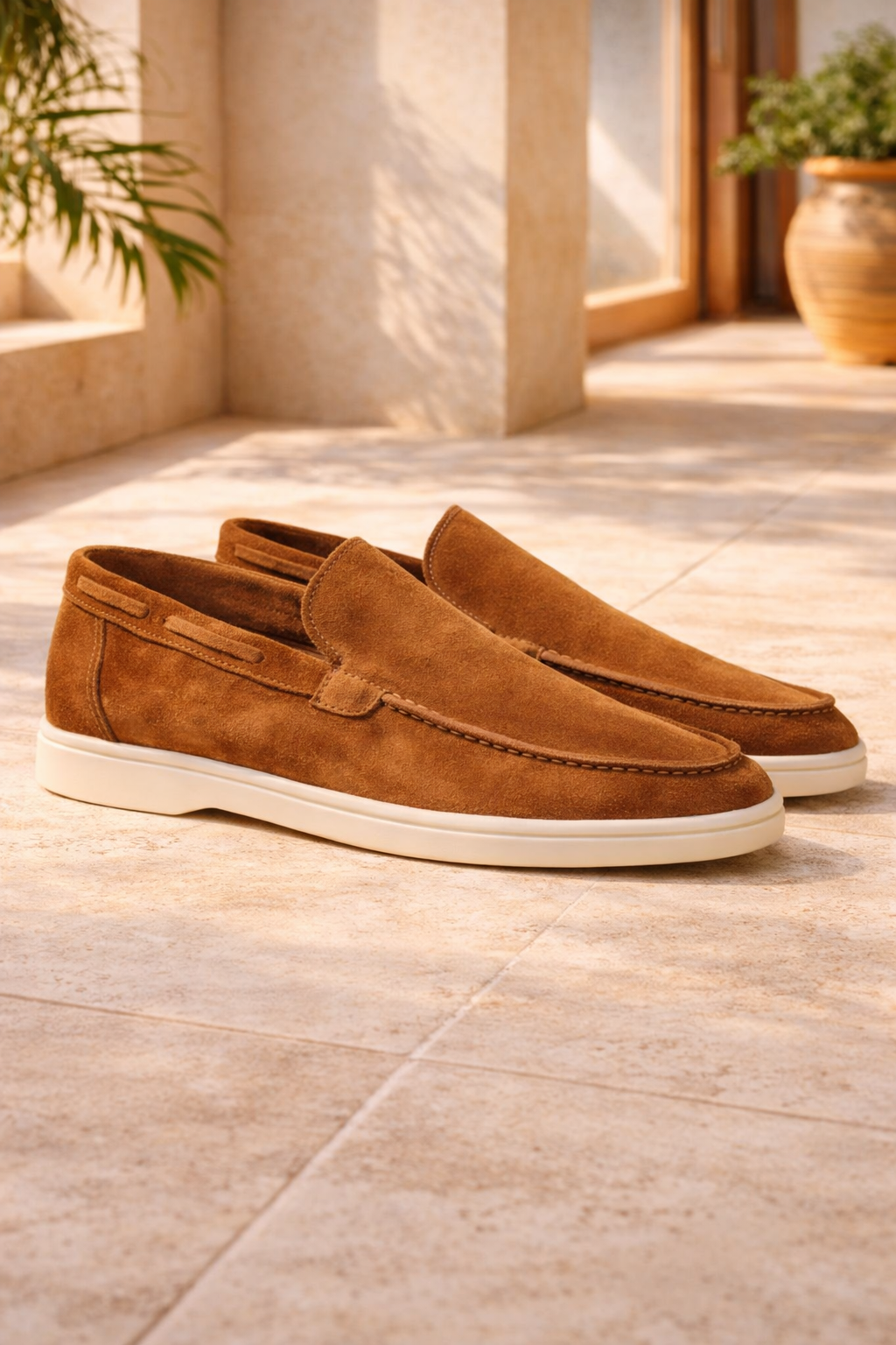 Herre Slip-On Loafers Med Minimalistisk Design Og Komfort