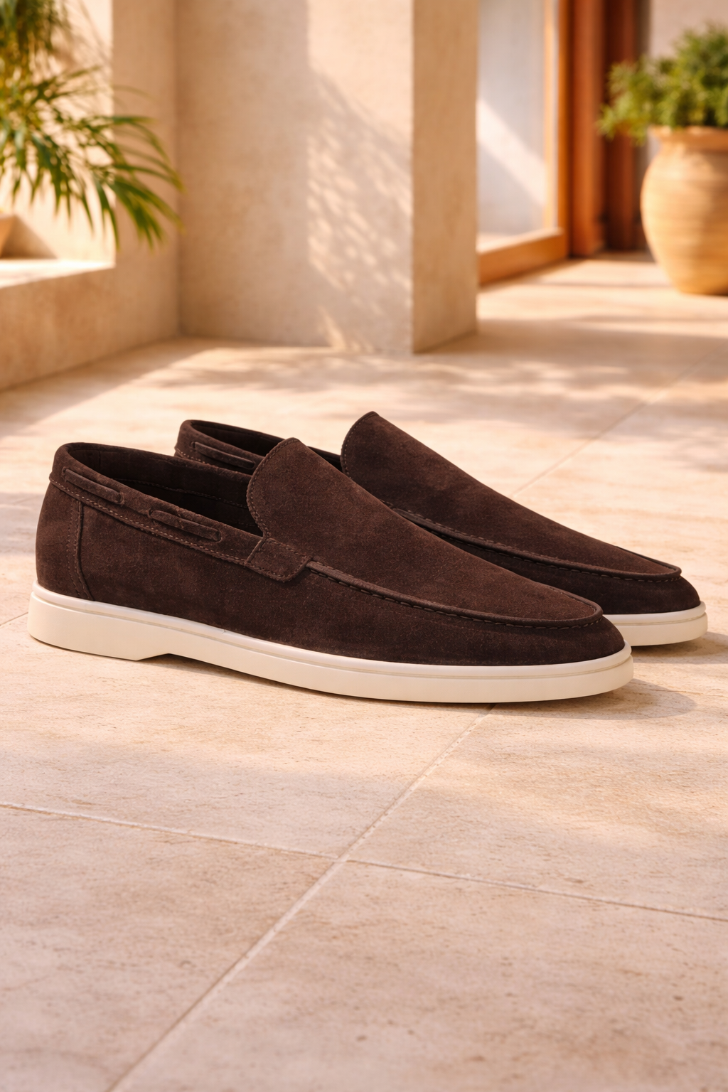Herre Slip-On Loafers Med Minimalistisk Design Og Komfort
