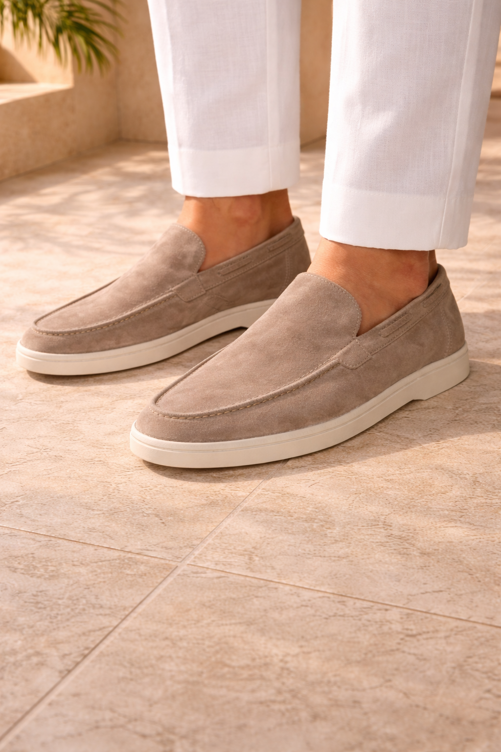 Herre Slip-On Loafers Med Minimalistisk Design Og Komfort