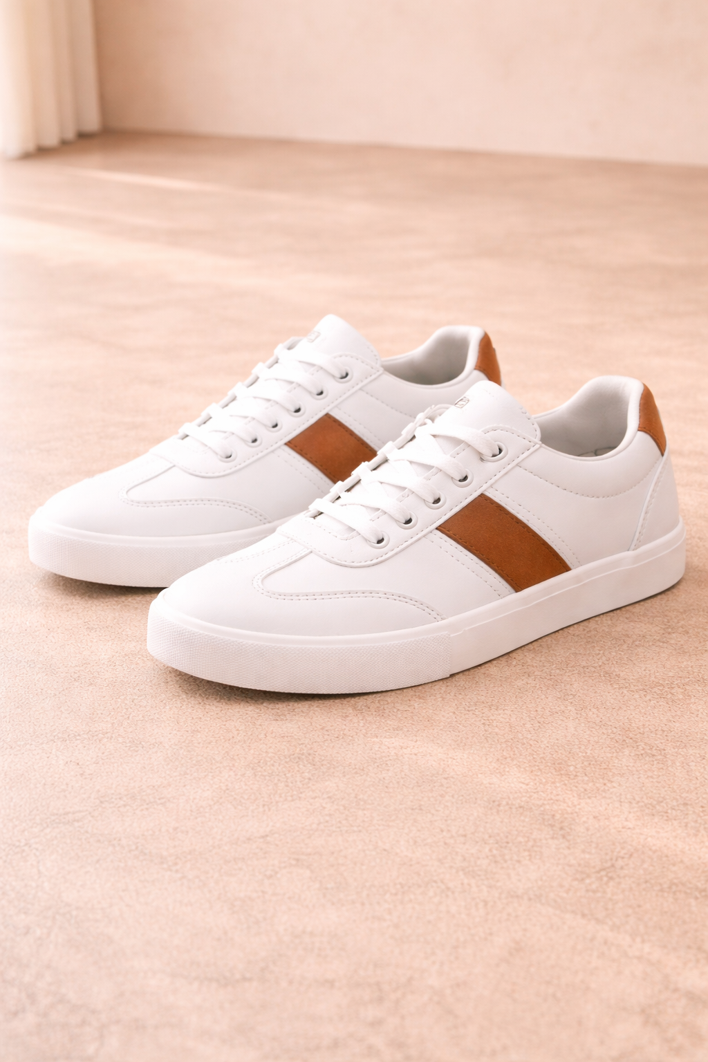Herre Sneakers Med Snørebånd Og Flad Hverdagssål