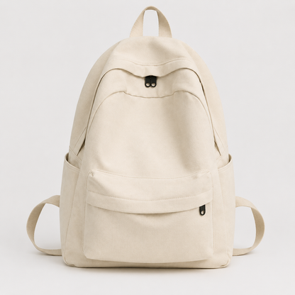 Dame Minimalistisk Canvasrygsæk Med Vandafvisende Design, Flere Lommer Og Laptoprum – Let Og Praktisk Taske Til Skole, Arbejde Og Rejser