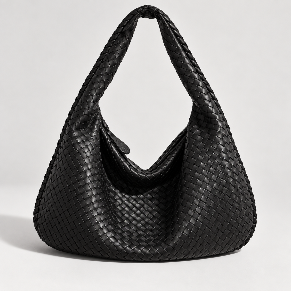 Women's Oversized Hobo Bag in Woven Faux Leather with Soft Shape and Wide Shoulder Strap – Spacious Tote Bag for Work, Travel and Everyday Use