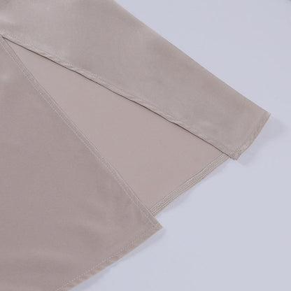 Vestido midi elegante para mujer con tirantes finos, espalda descubierta y diseño drapeado: vestido de fiesta con abertura para la noche, bodas y ocasiones especiales