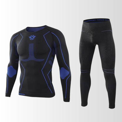 Herre Termisk Undertøjssæt Med Langærmet Kompressionstrøje Og Leggings – Åndeligt Og Fleksibelt Baselayer Til Vintersport, Træning Og Kolde Dage