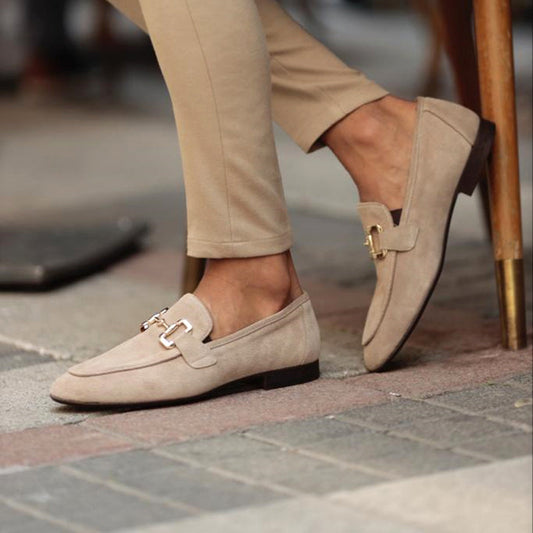 Herre Ruskindsloafers med Horsebit – Raffinerede Slip-On Sko til Forretning og Smart Casual Brug