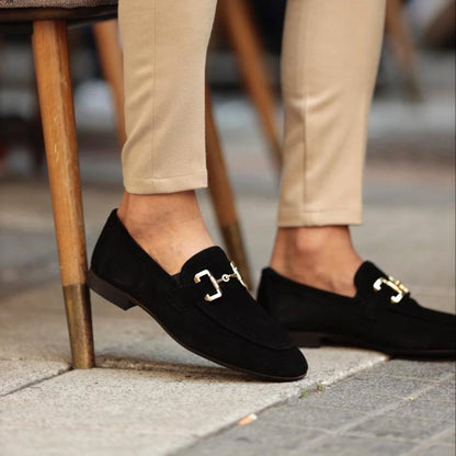 Herre Ruskindsloafers med Horsebit – Raffinerede Slip-On Sko til Forretning og Smart Casual Brug