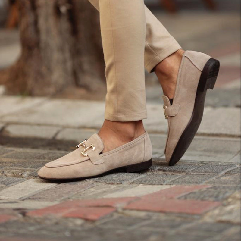 Herre Ruskindsloafers med Horsebit – Raffinerede Slip-On Sko til Forretning og Smart Casual Brug