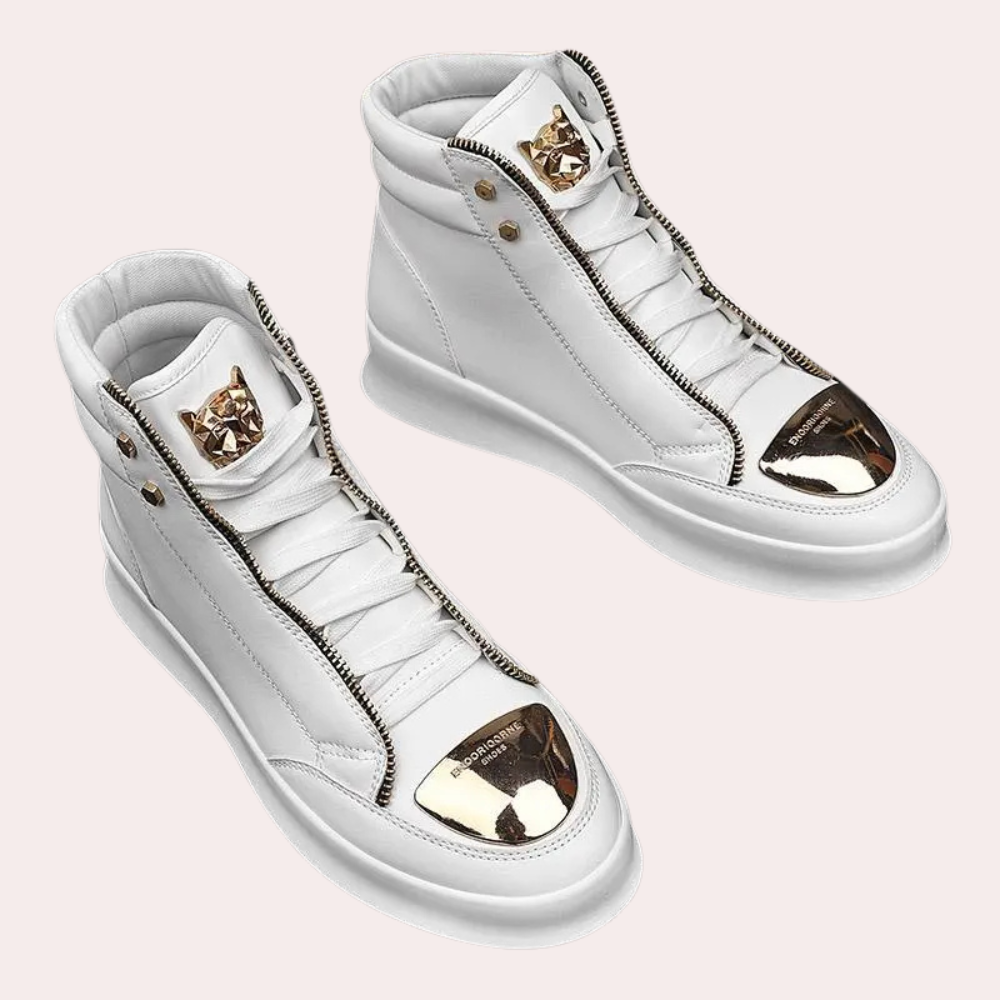 Herre High Top Sneakers Med Metalliske Detaljer