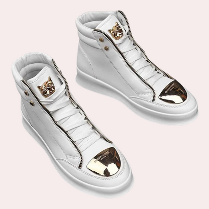 Herre High Top Sneakers Med Metalliske Detaljer