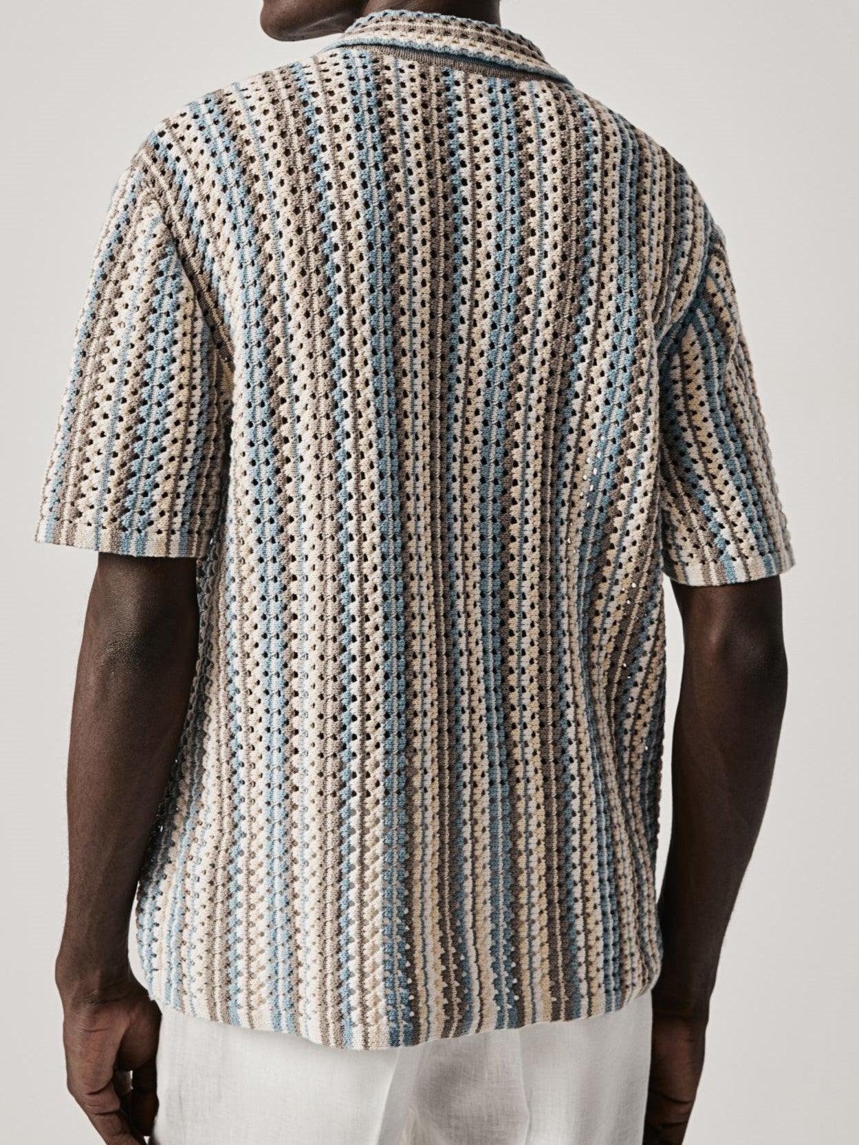 Men’s Åbenstrikket Printet Polo Afslappet Sommertop