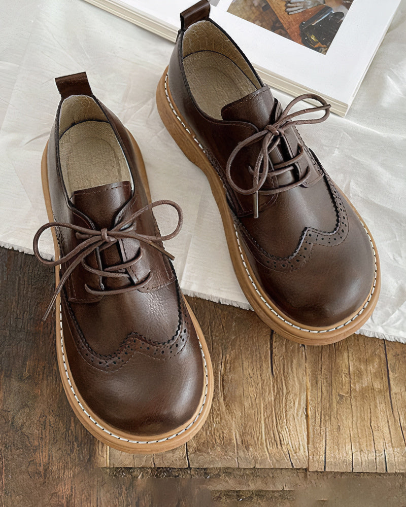 Pantofi Oxford retro pentru femei, cu închidere cu șireturi – pantofi clasici și eleganți pentru birou, stil smart casual, purtare de zi cu zi și ocazii festive