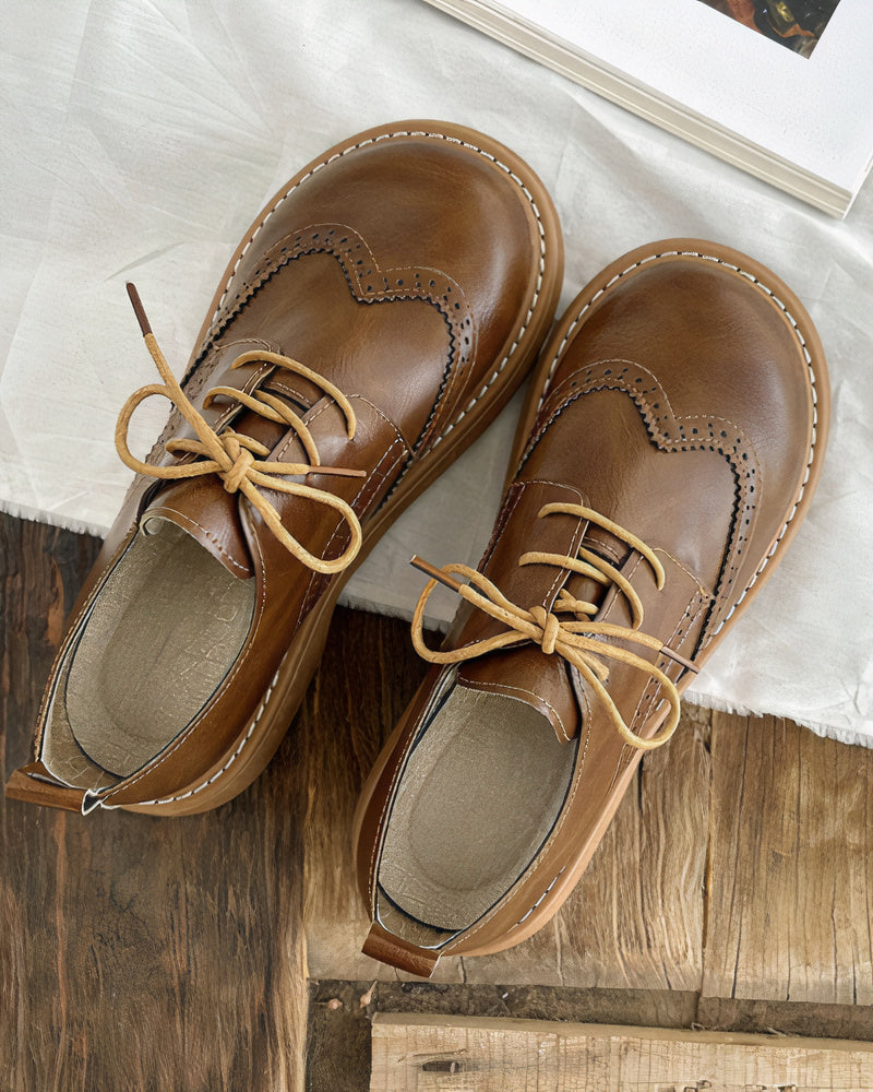 Pantofi Oxford retro pentru femei, cu închidere cu șireturi – pantofi clasici și eleganți pentru birou, stil smart casual, purtare de zi cu zi și ocazii festive