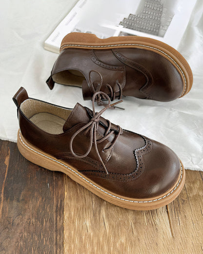Pantofi Oxford retro pentru femei, cu închidere cu șireturi – pantofi clasici și eleganți pentru birou, stil smart casual, purtare de zi cu zi și ocazii festive