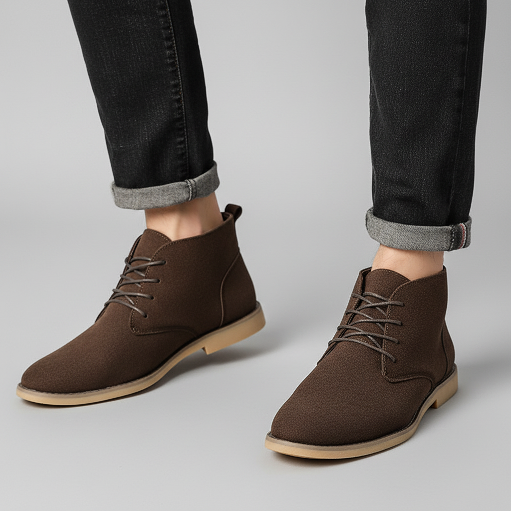 Herre Chukka Boots I Nubuck Med Slank Sålprofil