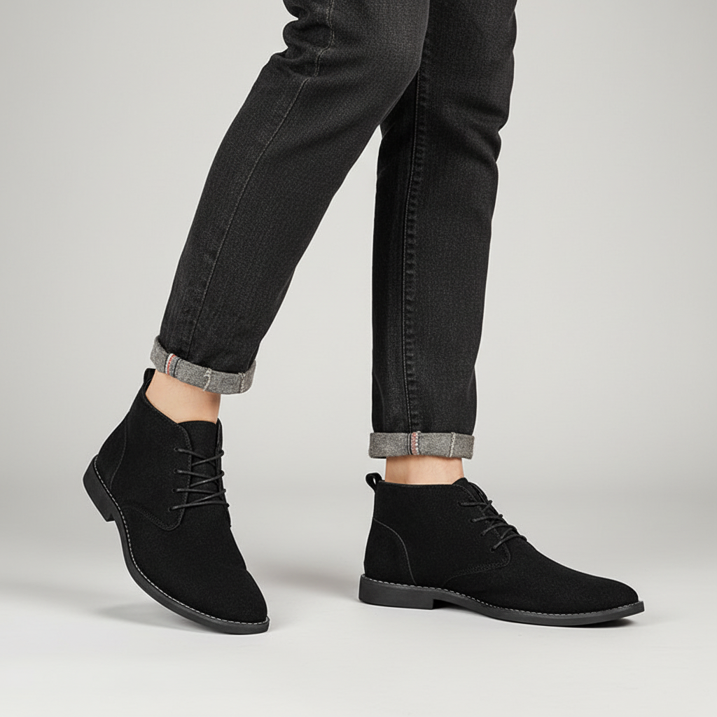 Herre Chukka Boots I Nubuck Med Slank Sålprofil