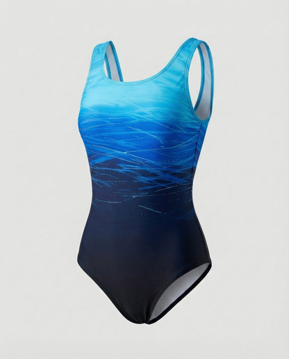 Dame Badedragt Med Print Og Sporty Pasform