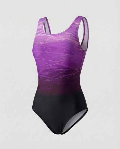 Dame Badedragt Med Print Og Sporty Pasform