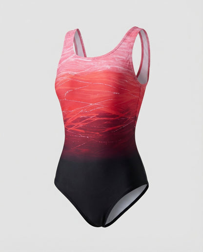Dame Badedragt Med Print Og Sporty Pasform