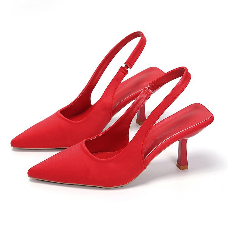 Women's Slingback Pumps with Pointed Toe and Low Heel – Elegant Shoes for the Office, Parties, Weddings, and Smart Casual Styles