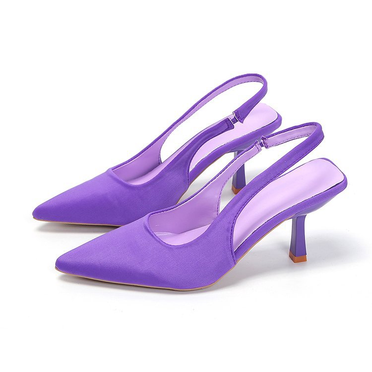Women's Slingback Pumps with Pointed Toe and Low Heel – Elegant Shoes for the Office, Parties, Weddings, and Smart Casual Styles