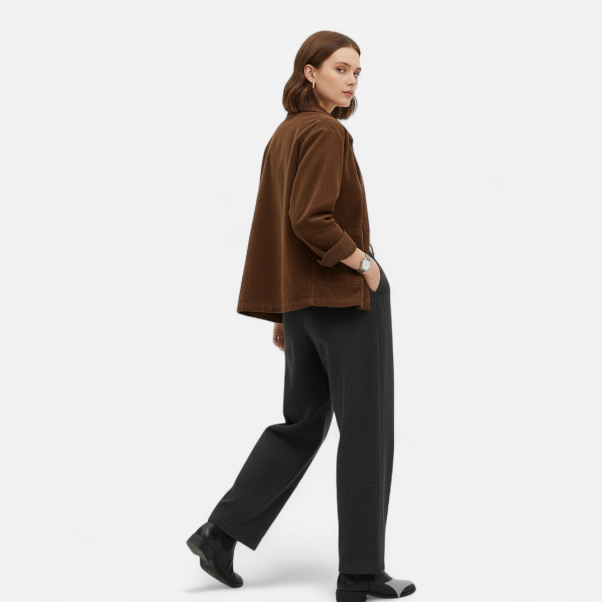 Chaqueta corta informal para mujer - elegante prenda de abrigo para el día a día, el tiempo libre, la ciudad y un estilo smart casual
