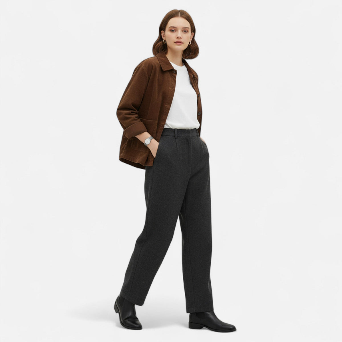 Chaqueta corta informal para mujer - elegante prenda de abrigo para el día a día, el tiempo libre, la ciudad y un estilo smart casual