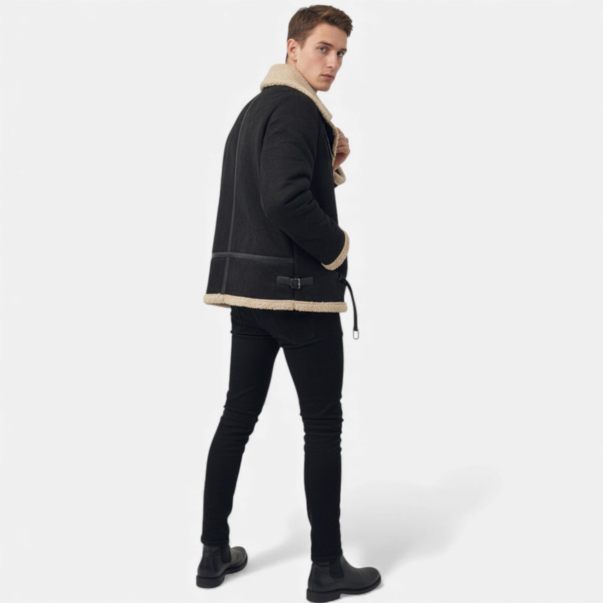 Men's Winter Jacket with Fur Lining - Classic Warm Jacket for Fall, Winter, Everyday Wear, and Outdoor Use