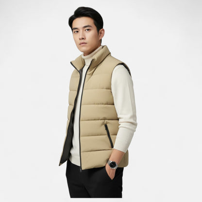 Men's Quilted Winter Vest - Warm Layered Outerwear for Fall, Winter, Everyday Wear, and Leisure
