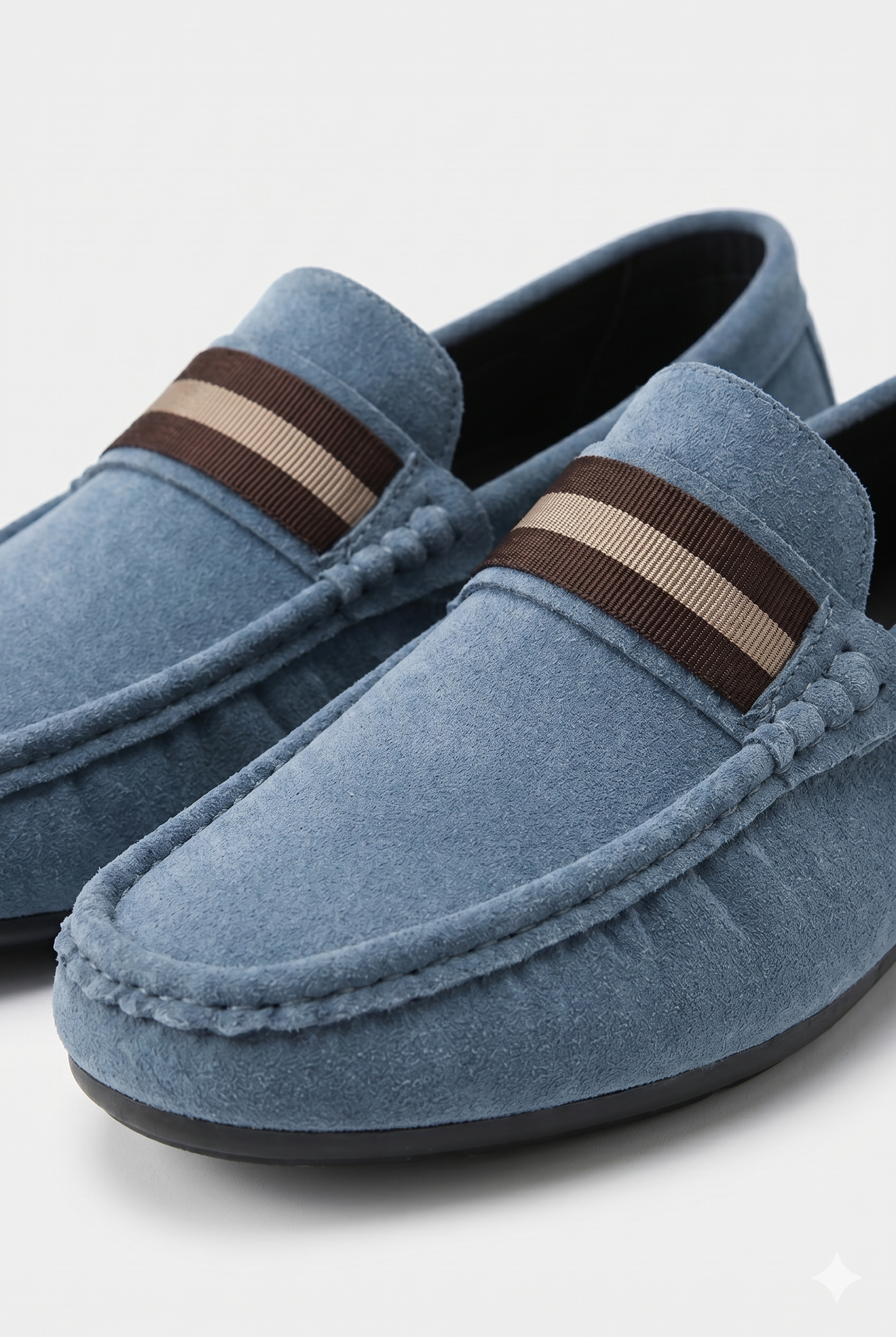 Herre Slip-On Loafers Med Stribet Detalje Og Let Komfort