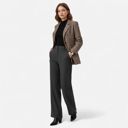 Dame Skræddersyet Blazer Med Printet Heritage Design