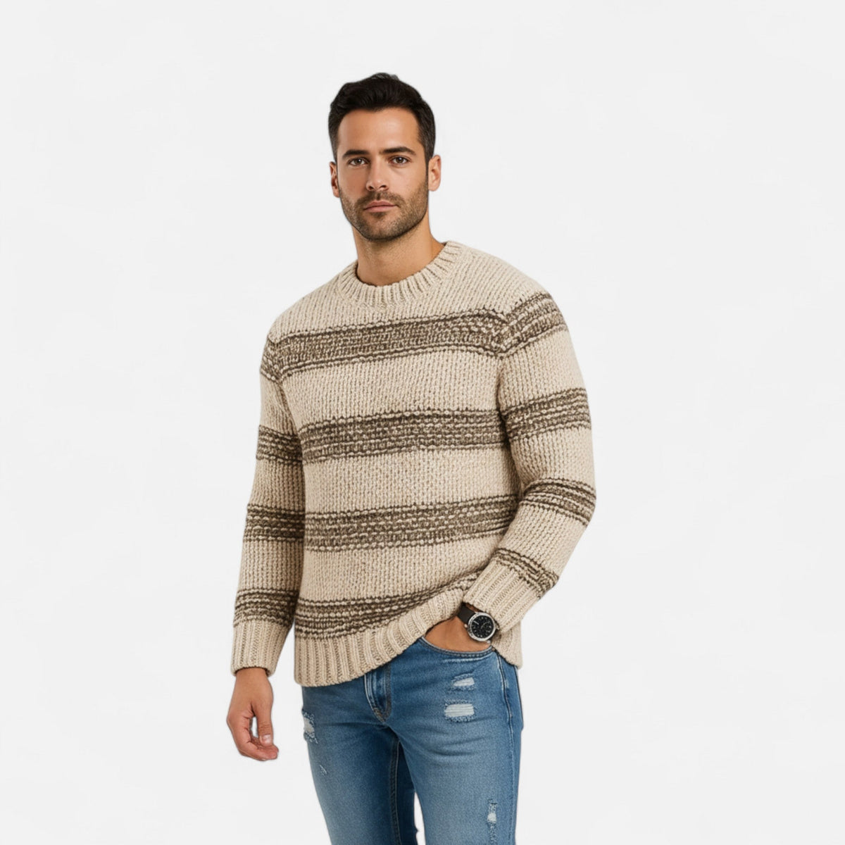 Men's Winter Pullover – Warm Sweater for Autumn, Winter, Everyday Wear, and Smart Casual Style
