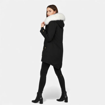 Chaqueta de invierno clásica acolchada para mujer - Prenda de abrigo cálida para los días fríos, el día a día, el tiempo libre y actividades al aire libre