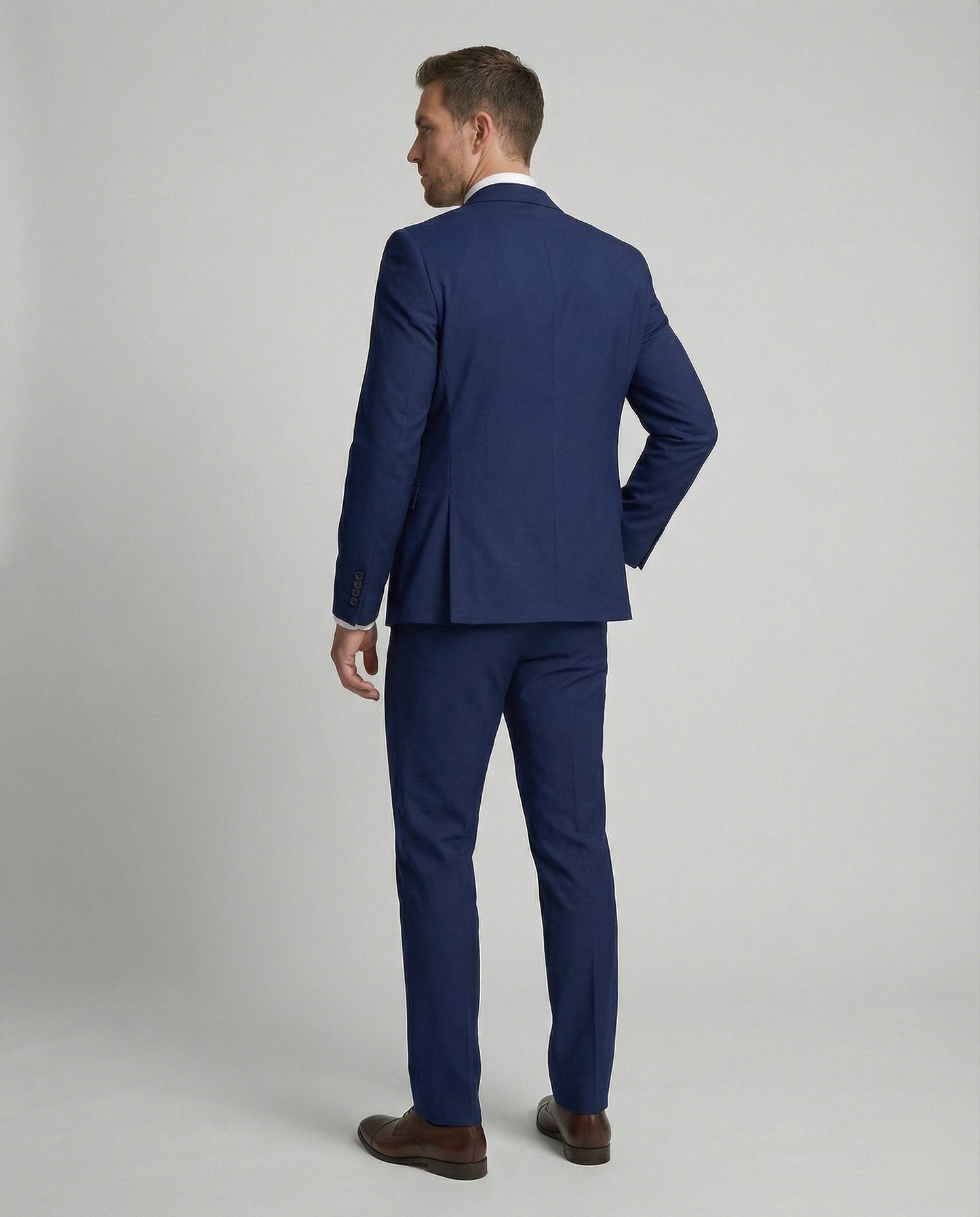 Herre Slim-Fit Todelt Jakkesæt – Krølfrit Skræddersyet Sæt Til Bryllupper Business Og Aftenbegivenheder