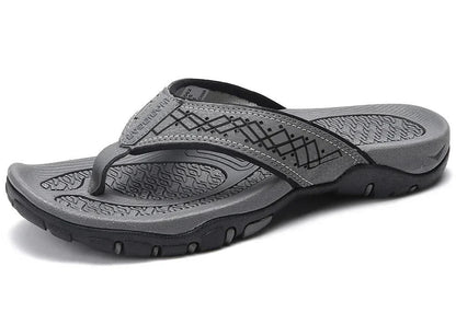 Herre Flip-flops Med Tekstureret Sål – Afslappede Sommersandaler Til Strand, Ferie, Fritid Og Udendørsbrug