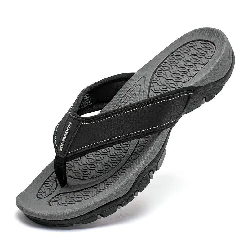 Herre Flip-flops Med Tekstureret Sål – Afslappede Sommersandaler Til Strand, Ferie, Fritid Og Udendørsbrug