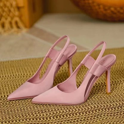 Women's Pointed-Toe Slingback Pumps with Slim Stiletto Heel – Elegant Shoes for Parties, the Office, Weddings, and Special Occasions