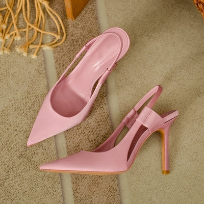 Women's Pointed-Toe Slingback Pumps with Slim Stiletto Heel – Elegant Shoes for Parties, the Office, Weddings, and Special Occasions