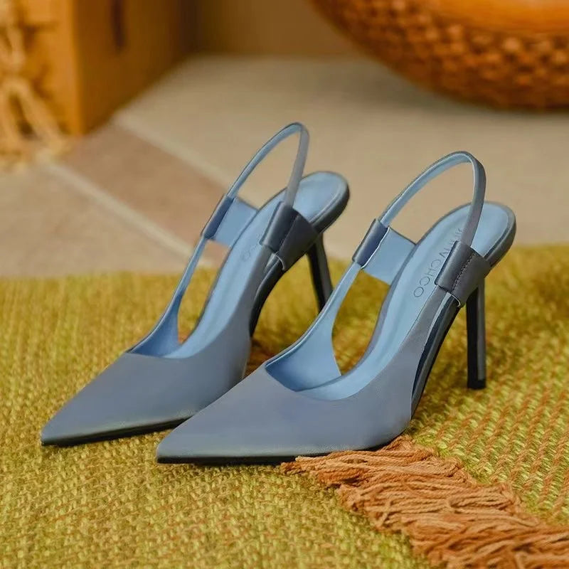 Women's Pointed-Toe Slingback Pumps with Slim Stiletto Heel – Elegant Shoes for Parties, the Office, Weddings, and Special Occasions