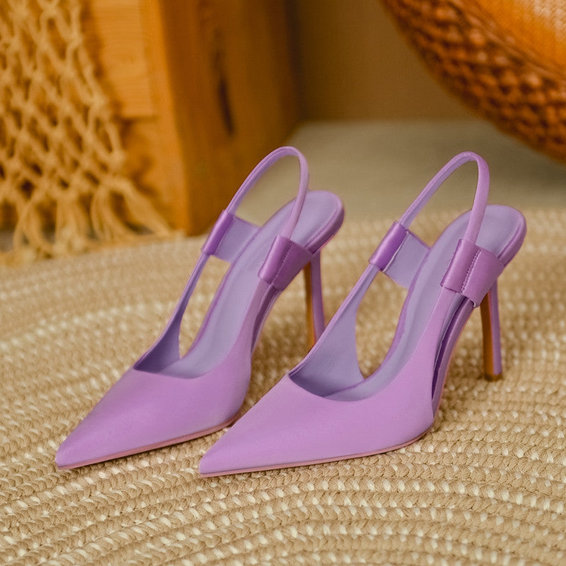 Women's Pointed-Toe Slingback Pumps with Slim Stiletto Heel – Elegant Shoes for Parties, the Office, Weddings, and Special Occasions