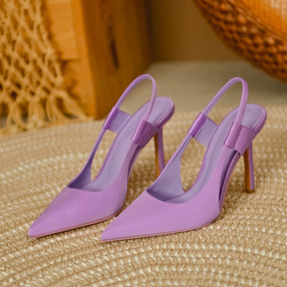 Women's Pointed-Toe Slingback Pumps with Slim Stiletto Heel – Elegant Shoes for Parties, the Office, Weddings, and Special Occasions