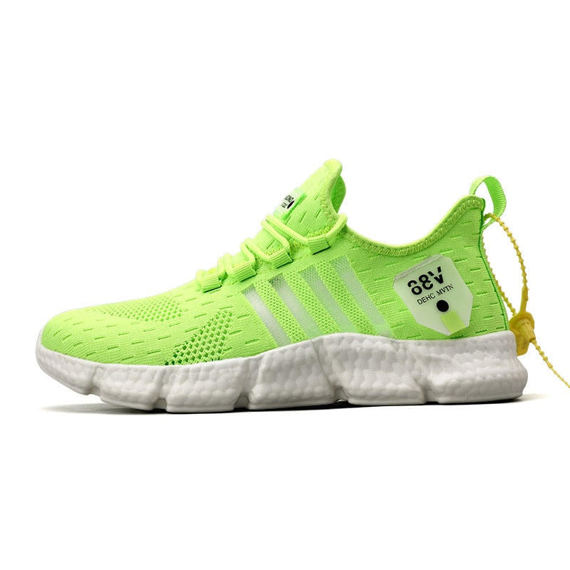 Herre Åndbare Strikkede Sneakers Med Polstret Fleksibel Sål
