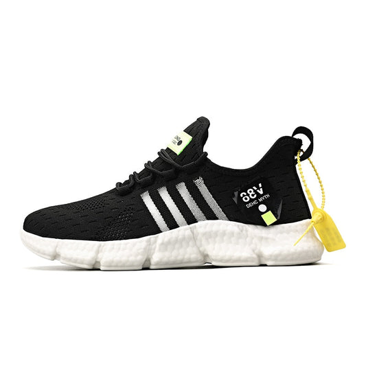 Men's Breathable Knit Sneakers with Padded Flexible Sole