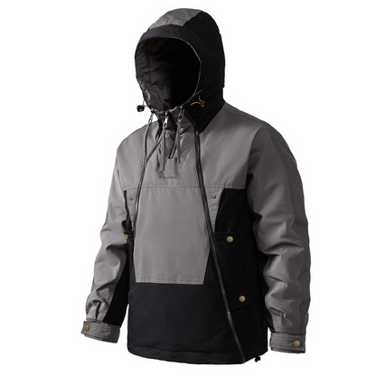 Men's Waterproof Down Jacket with Hood - Windproof Hardshell Jacket for Winter, Outdoor Use and Cold Days